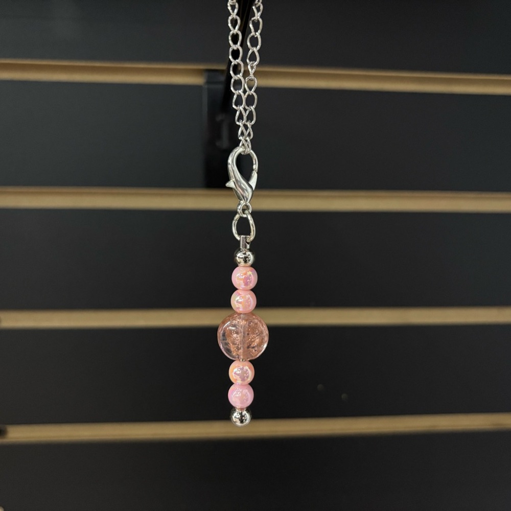 Elegant Pink Beaded tumbler charm
